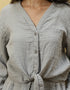MUSLIN KNOTTED BUTTON UP TOP